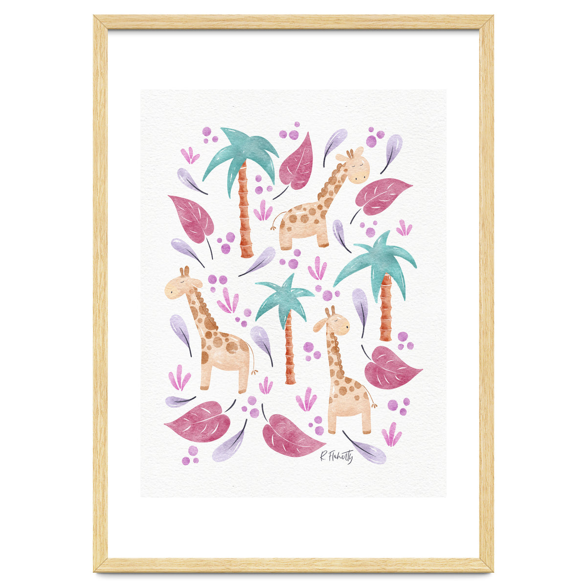 Jungle Giraffes | Pink
