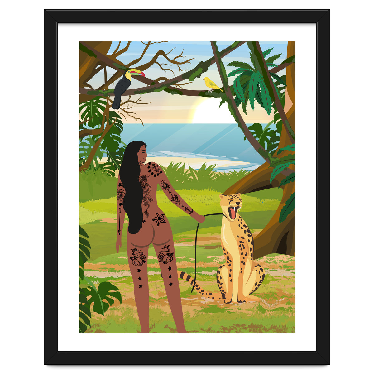 Boho Girl with Cheetah