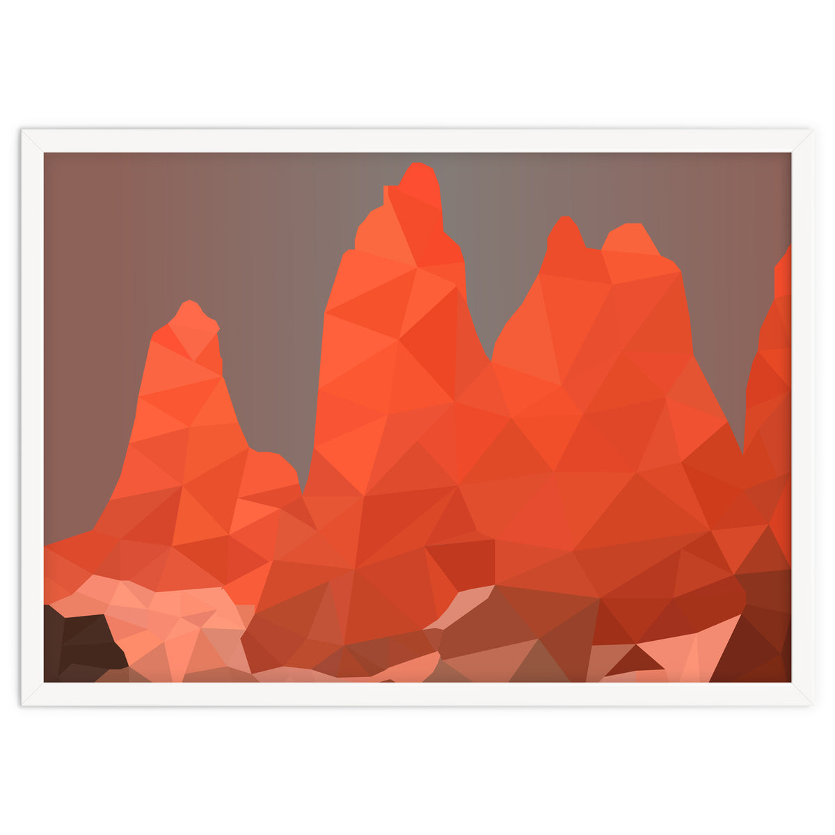 Torres Del Paine National Park Low Poly Art