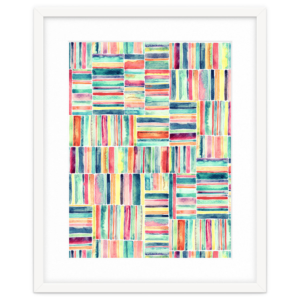 Retro Beach Chair Pastel Watercolor Stripes