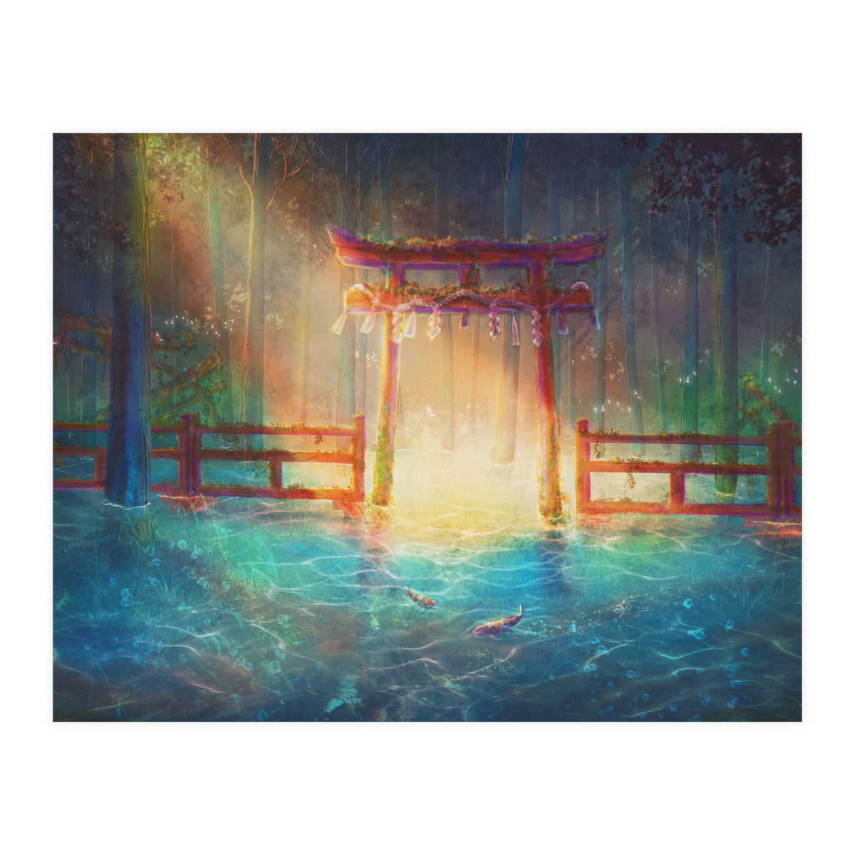 Pond In A Forest (Print Only)
