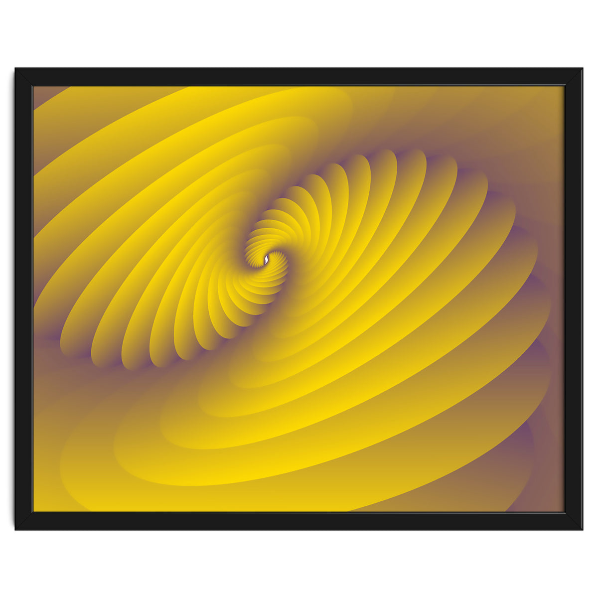 3d Abstract YELLOW Spiral Modern ART