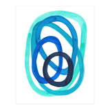 Marine Blues Blue Teal Turquoise Navy Blue Nesting Circles (Print Only) thumbnail