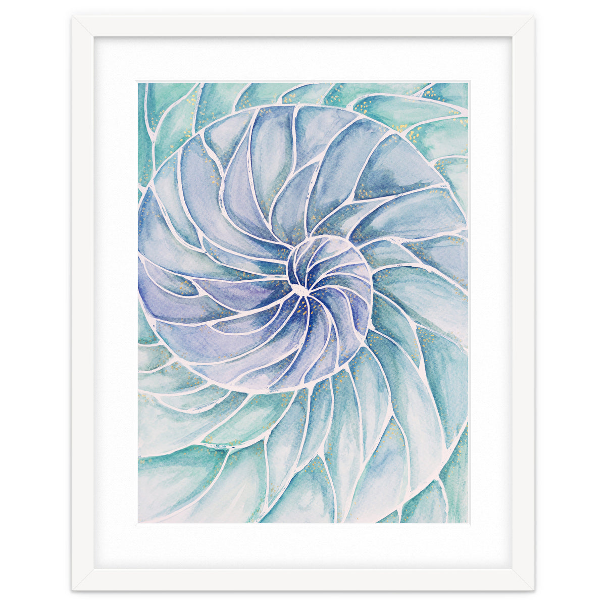 The inside of a shell