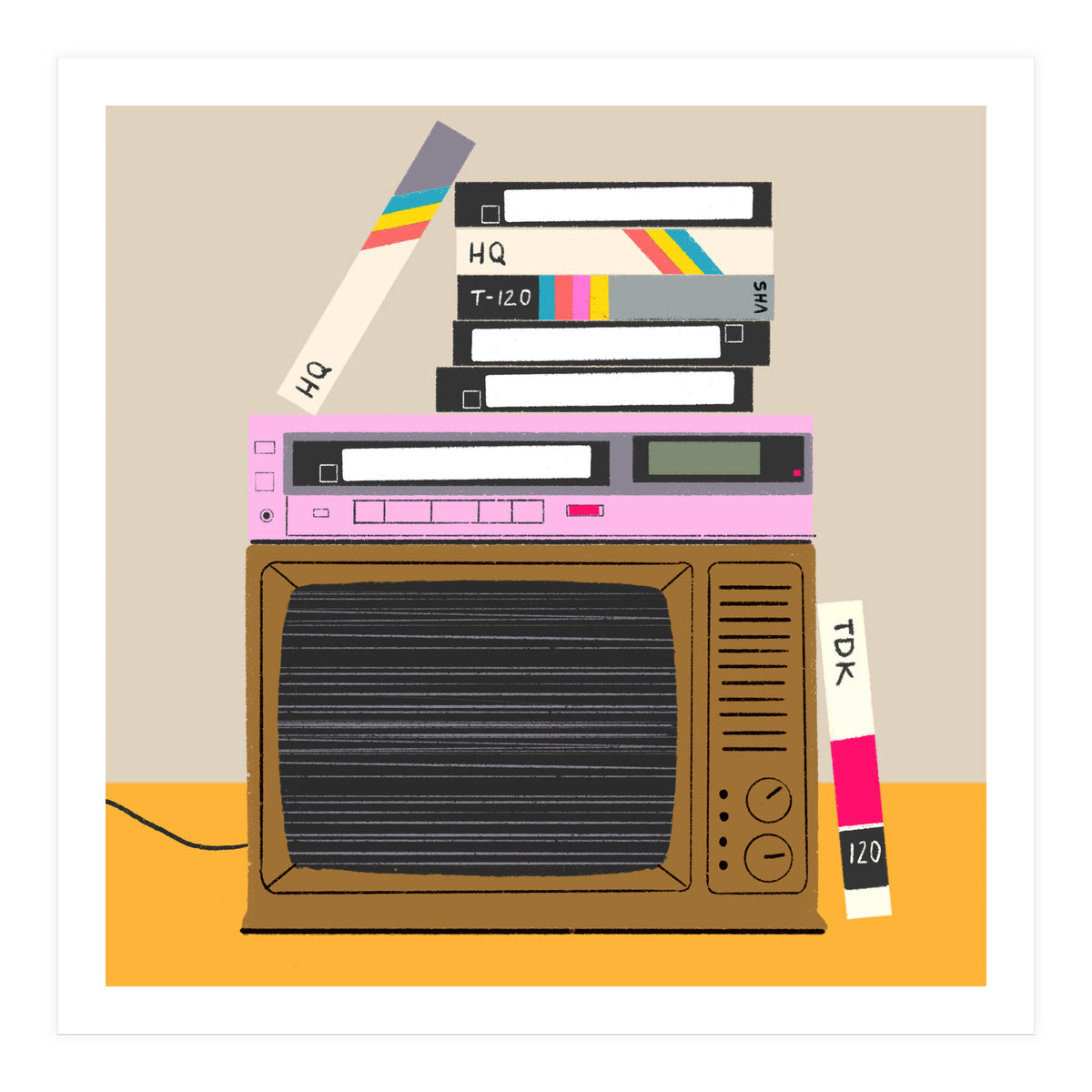 Vhs Nostalgia Square (Print Only)