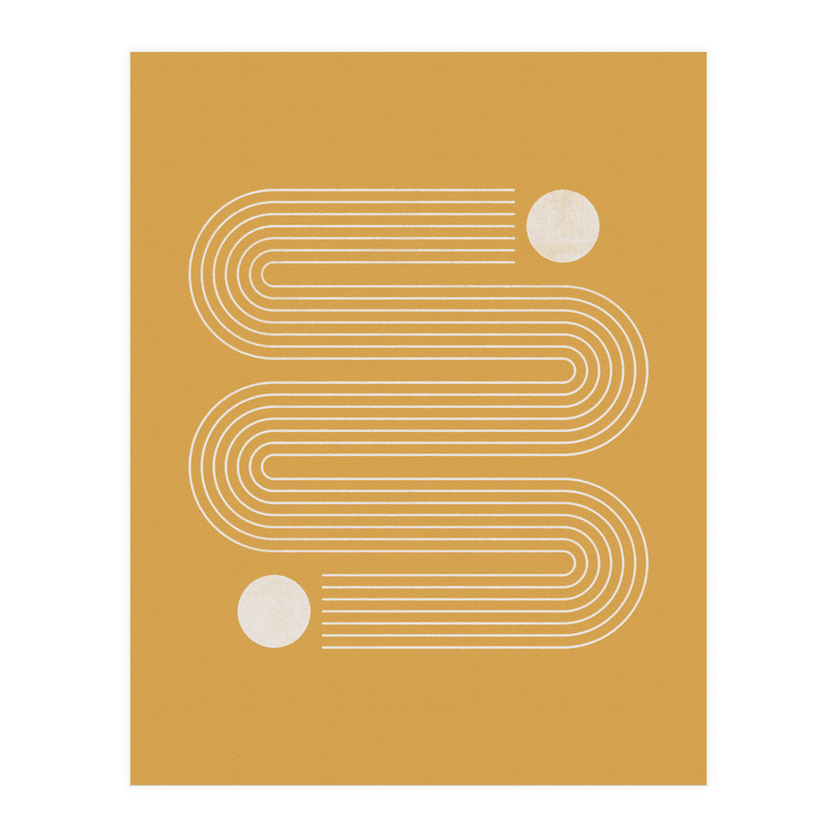 Mid-Century Modern No.20 - Woodblock Print (Print Only)