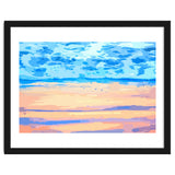Sunset On The Shore | Beach Pastel Scenic Nature | Sea Ocean Landscape Painting thumbnail