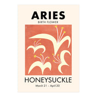 Aries Birth Flower Honeysuckle (Print Only)