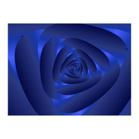 Blue Color Rose Spiral Pattern (Print Only)