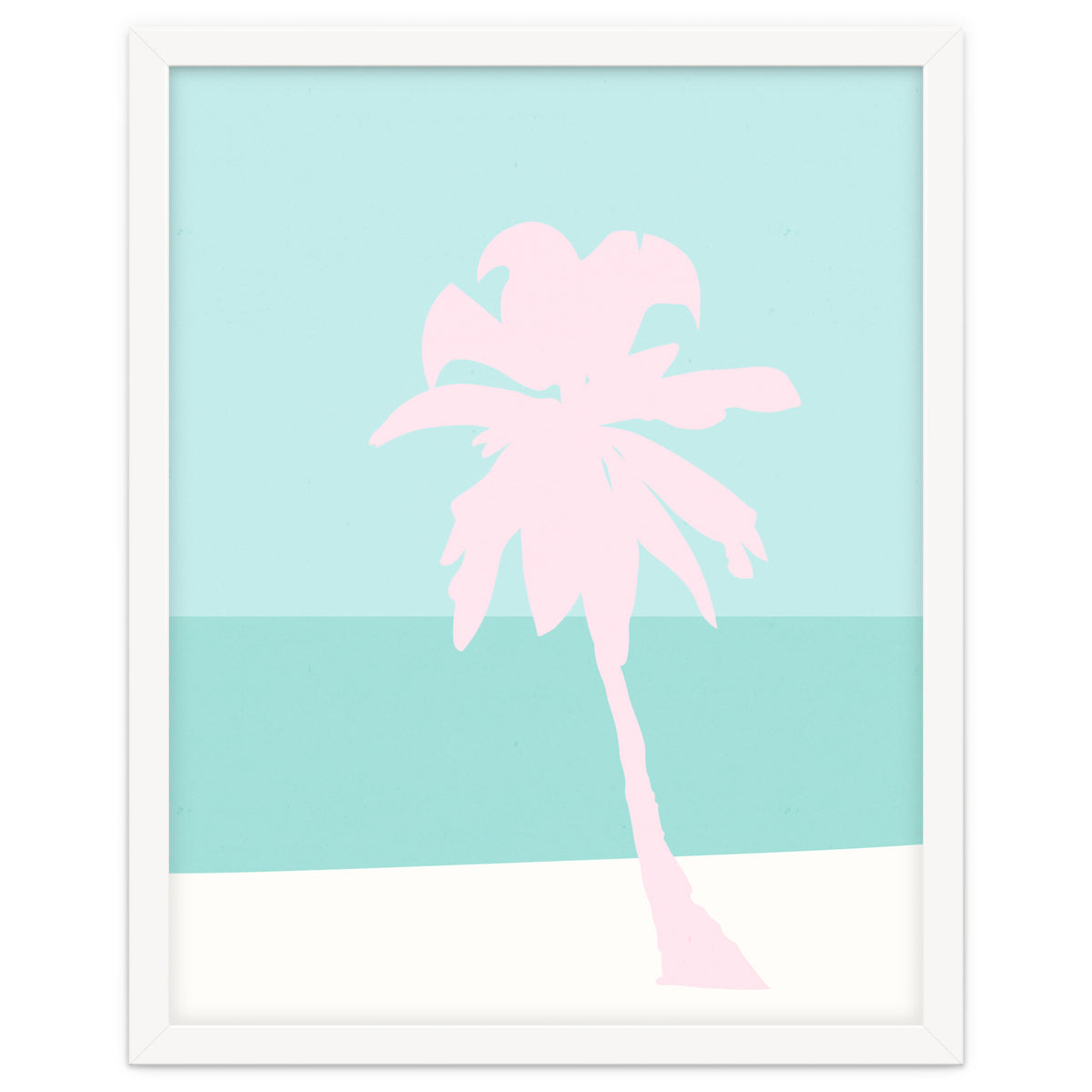 Minimal Palm Tree - Turquoise Coast
