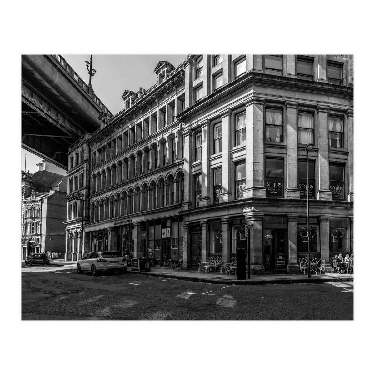 Dene st Newcastle monochrome (Print Only)
