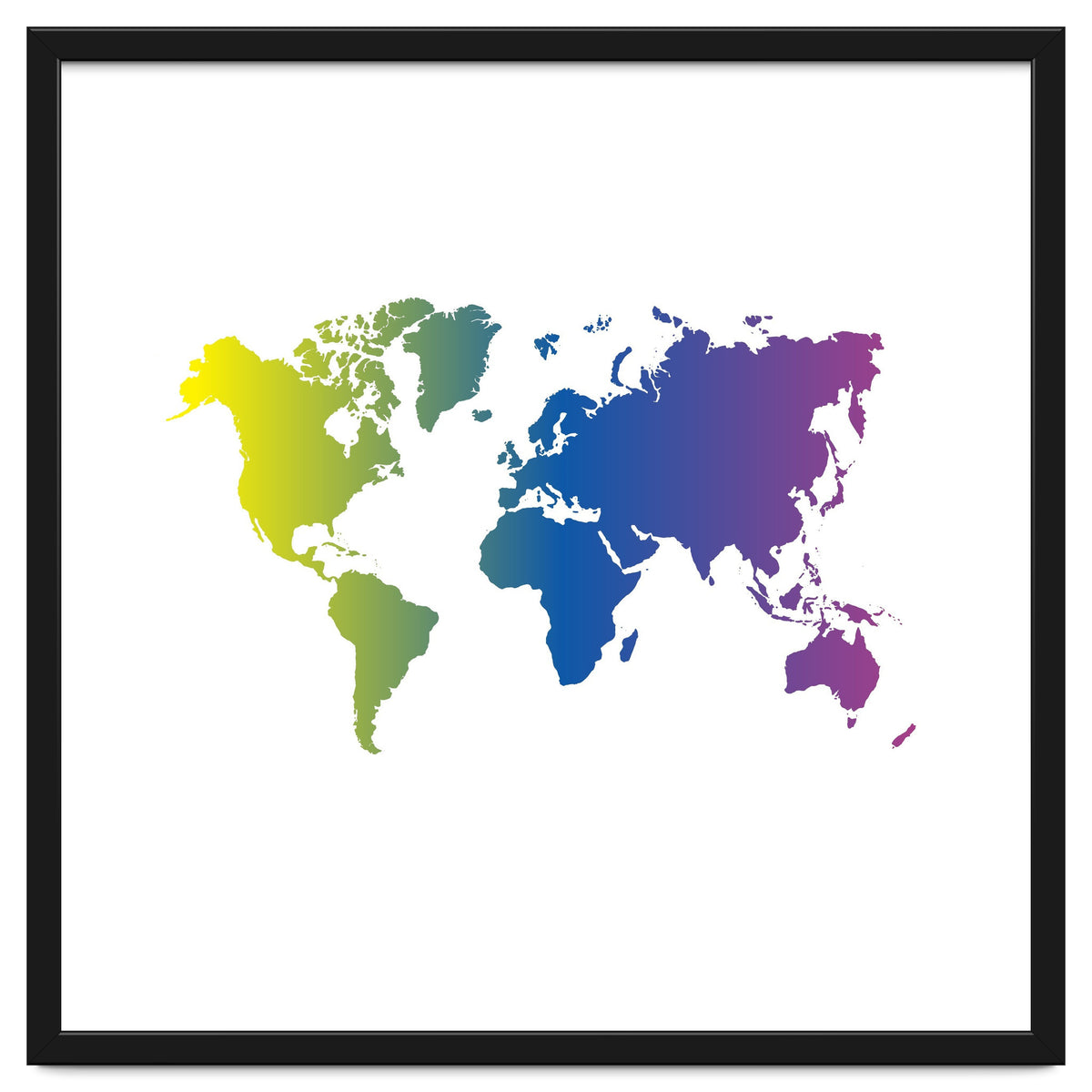 Multicolor World Map
