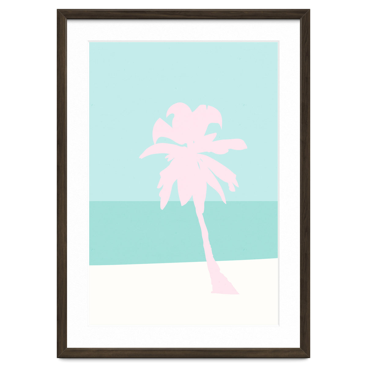 Minimal Palm Tree - Turquoise Coast