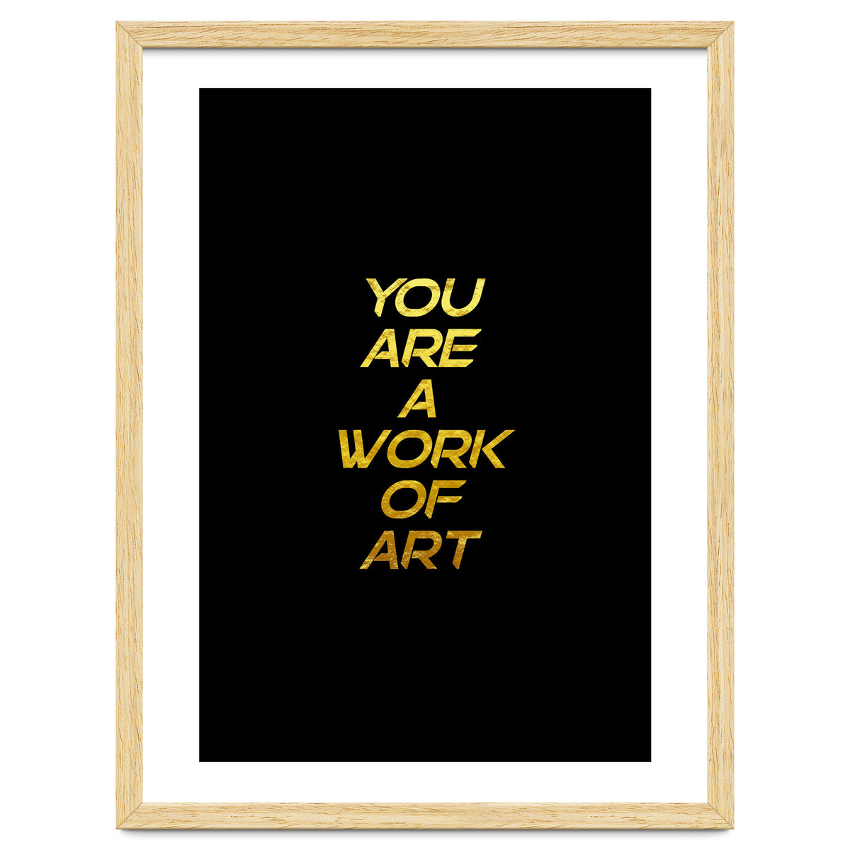 Modern Minimalist Typography You Are A Work Of Art Versión 2