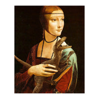 Lady With A Velociraptor (Print Only)