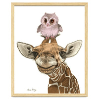 Giraffe and Owl