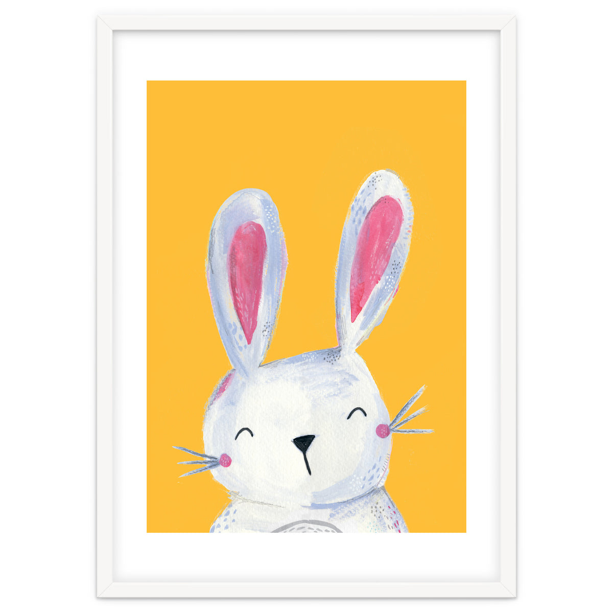 Woodland Bunny On Mustard