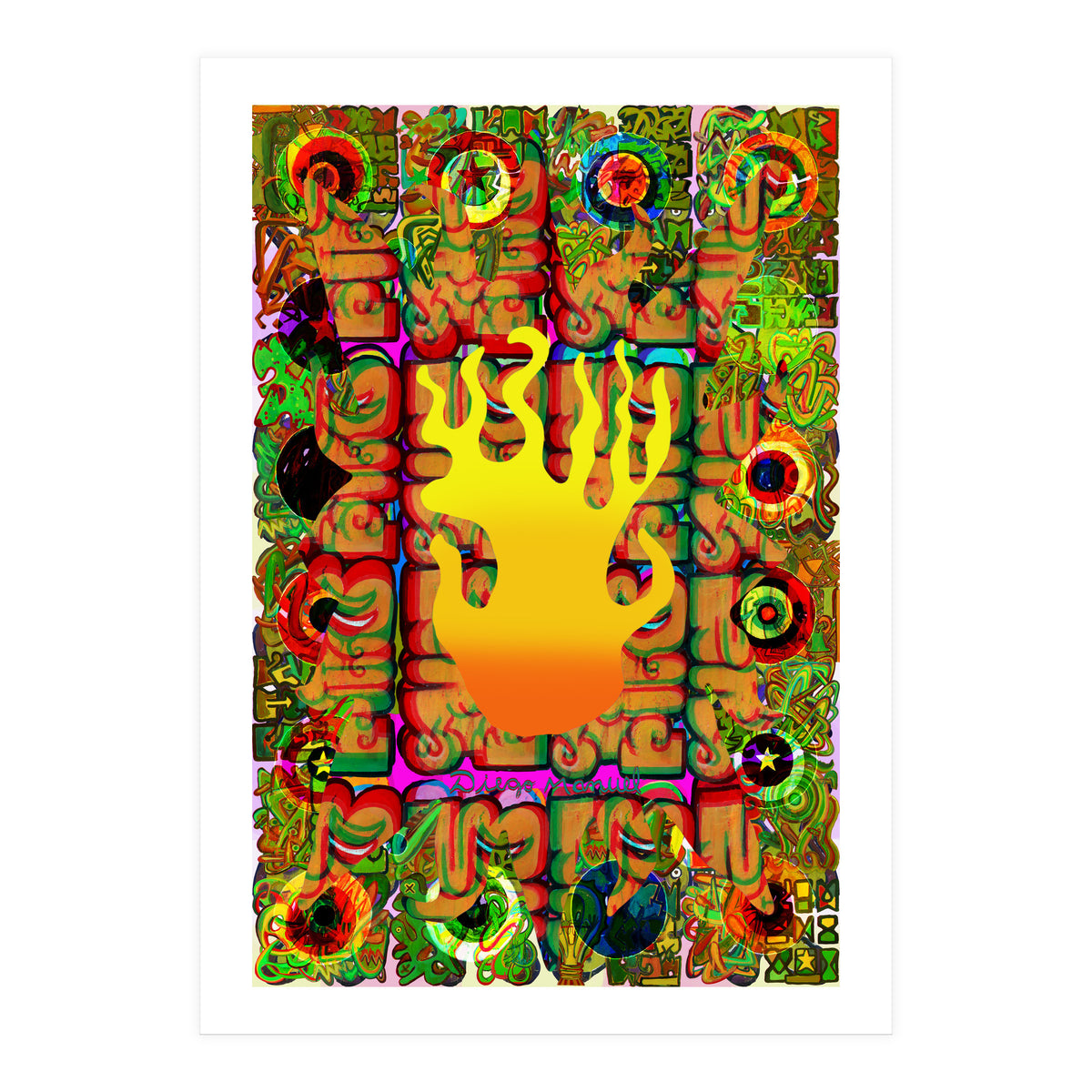 Fuego Y Graffiti 6 (Print Only)