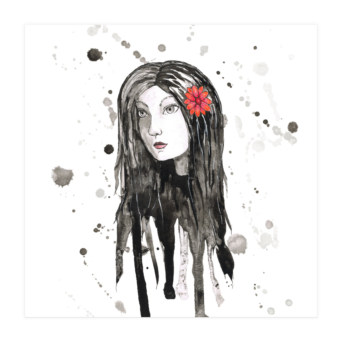 Wild dripping girl (Print Only)