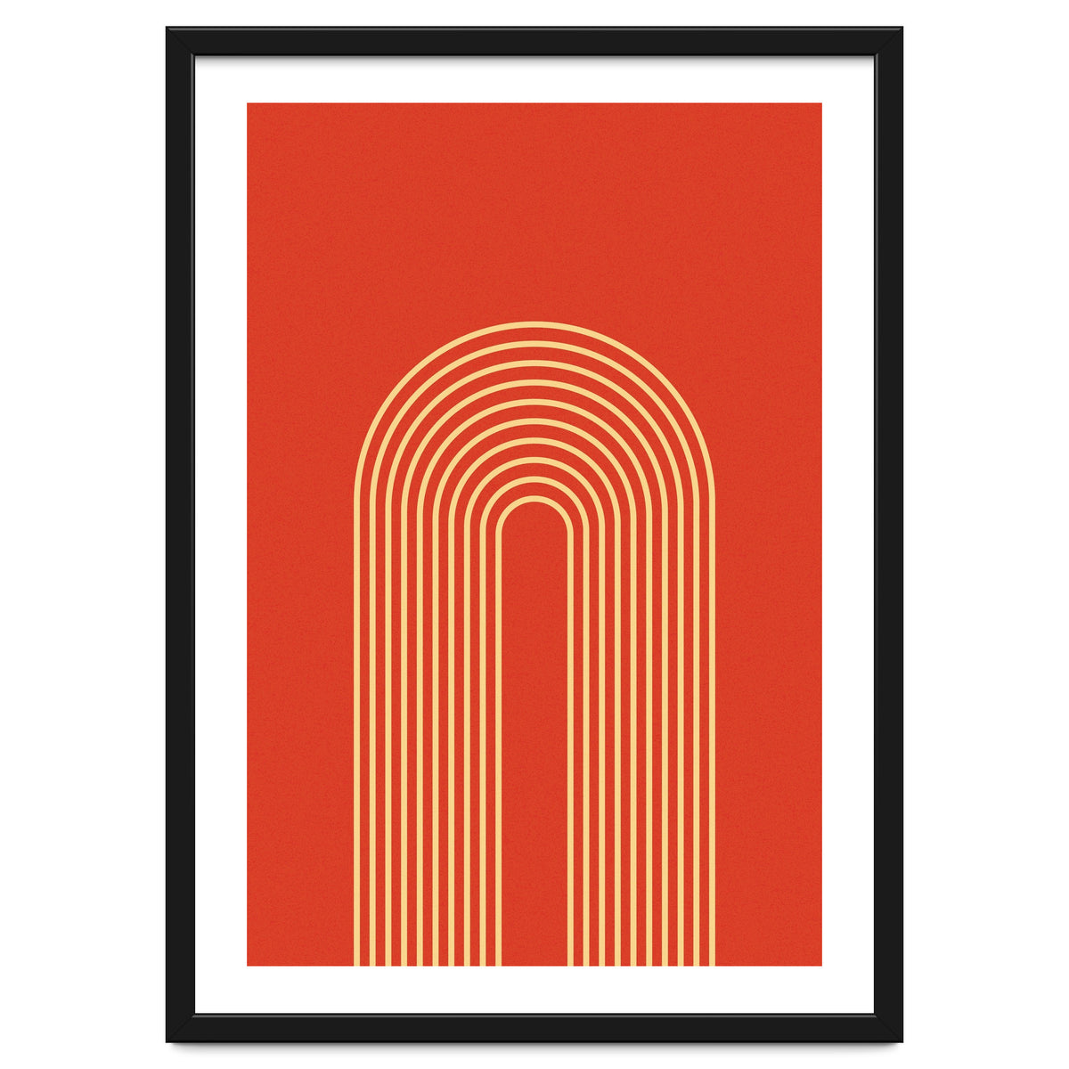 Rainbow Lines Mid Century Geometric Art