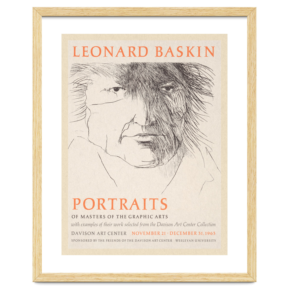 Leonard Baskin Portraits Exhibition