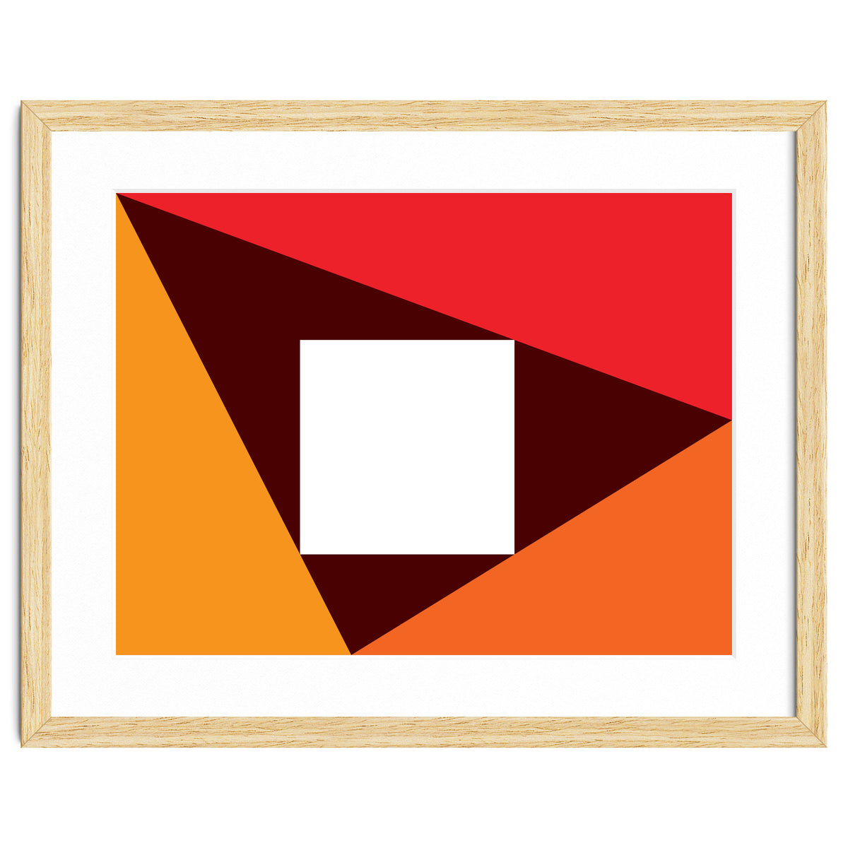 Geometric Shapes No. 23 - red & orange
