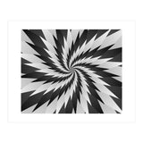3D Abstract Swirl Monochrome Art (Print Only) thumbnail