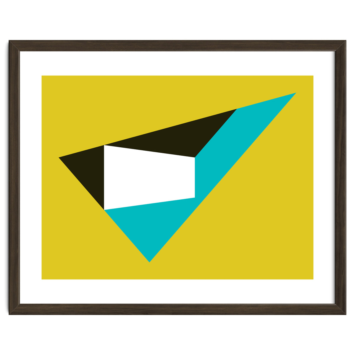 Geometric Shapes No. 39 - mustard & turquoise