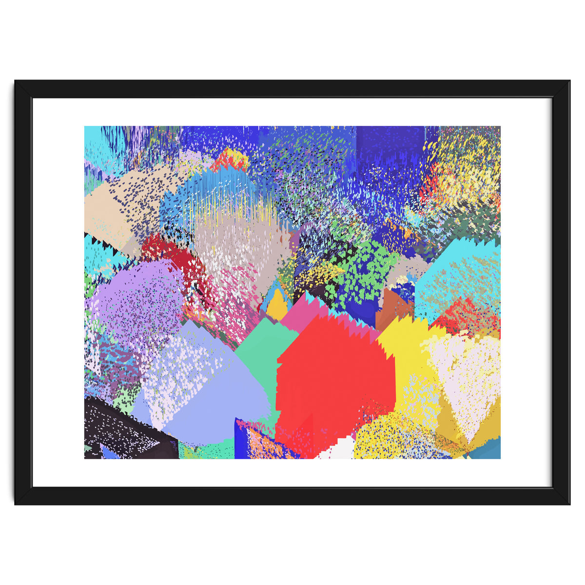 Modern Life, Abstract Contemporary Graphic Design, Eclectic Colorful Shapes