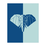 ELEPHANT IN BLUE ! POLYGON ART (Print Only) thumbnail