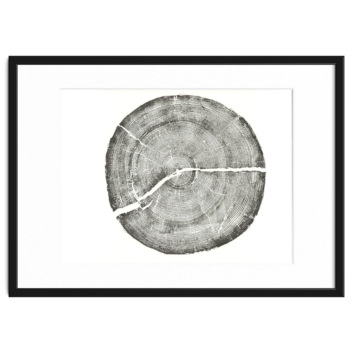 Rock Canyon, Tree Ring Print, Woodblock