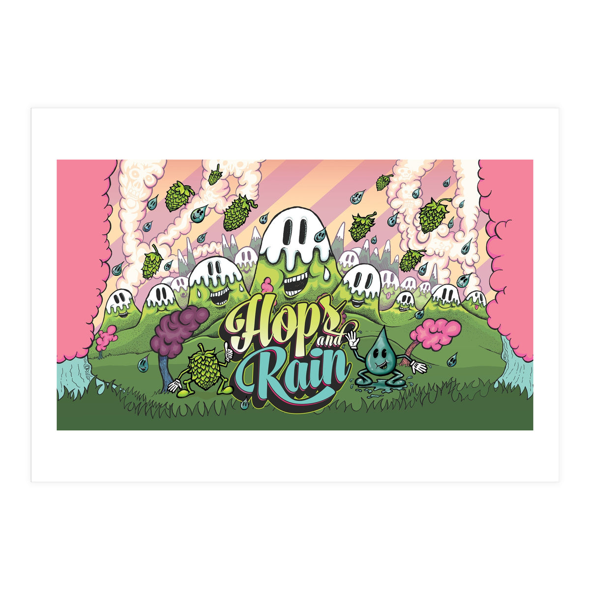 Hops & Rain Sour Beer (Print Only)