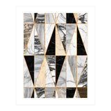Marble Triangles - Black and White (Print Only) thumbnail