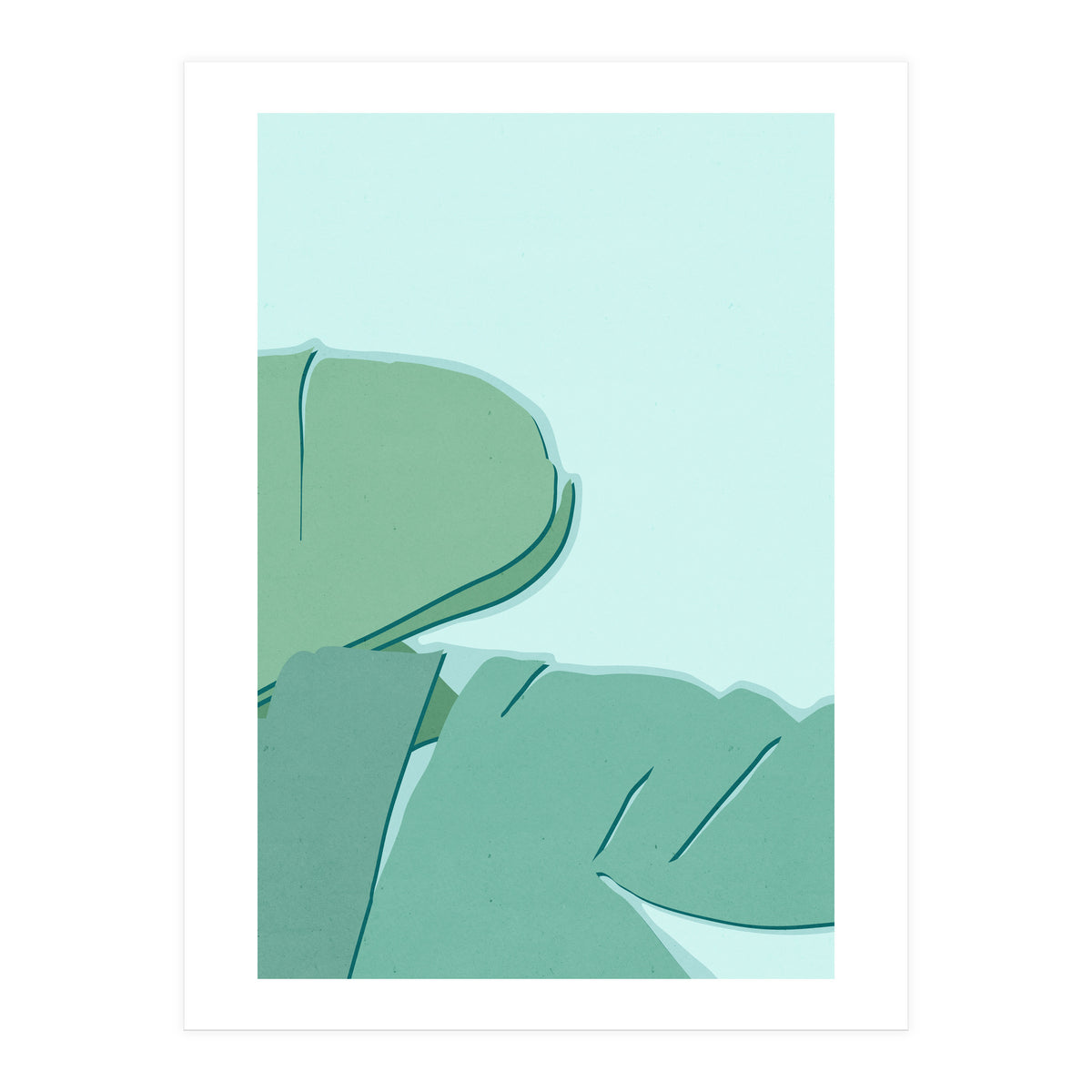 Abstract Banana Leaves Two - Greener Eden (Print Only)