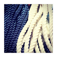 Blue and white fishing rope (Print Only)