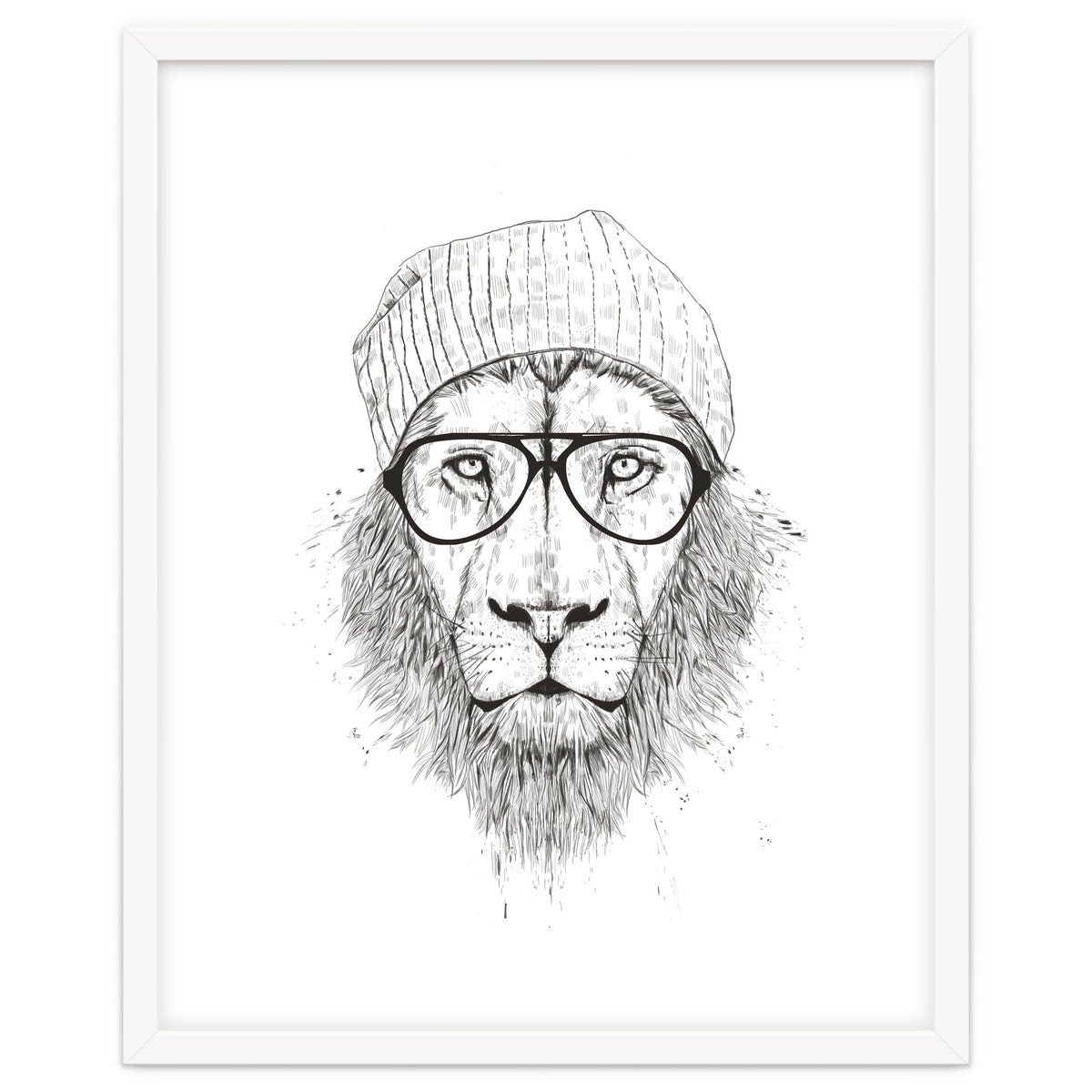 Cool Lion Bw