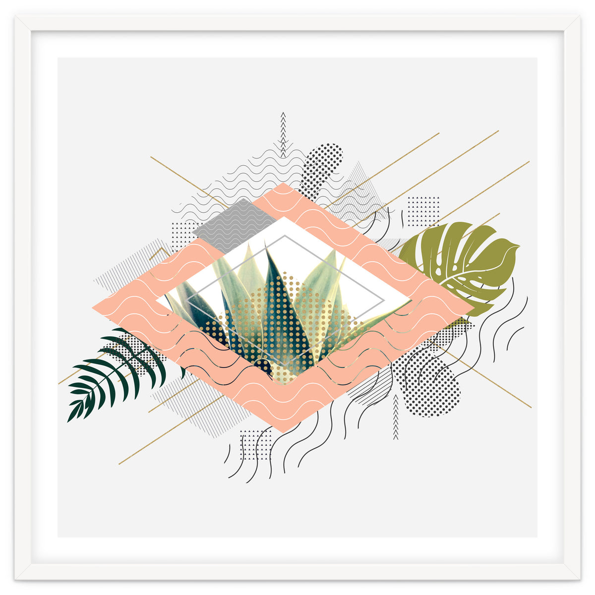 Abstract geometrical and botanical shapes I