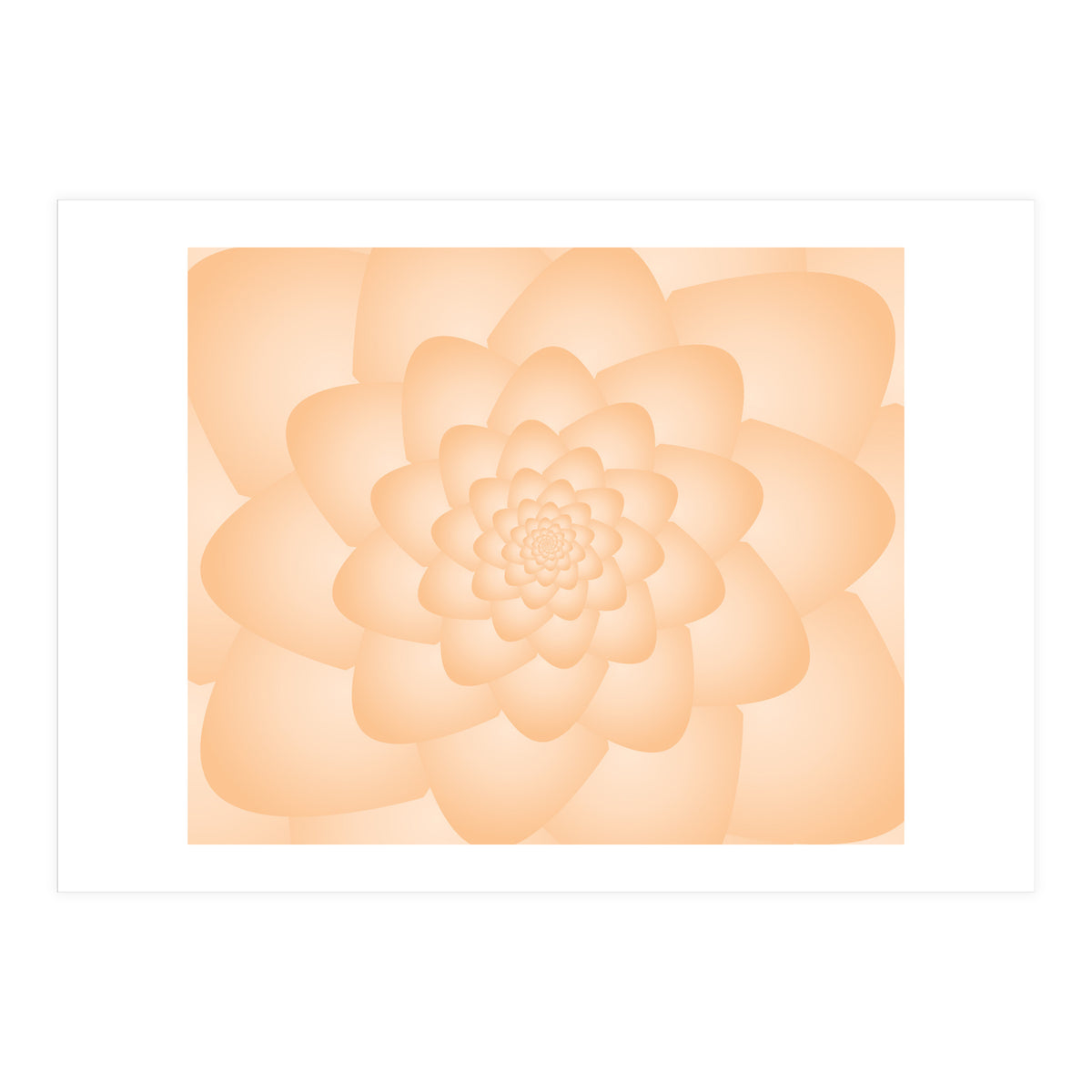 Pastel Colors Flower Pattern Set Orange (Print Only)