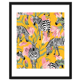 Striped For Life | Zebra Mango Forest | Modern Bohemian Wildlife Jungle | Botanical Nature thumbnail
