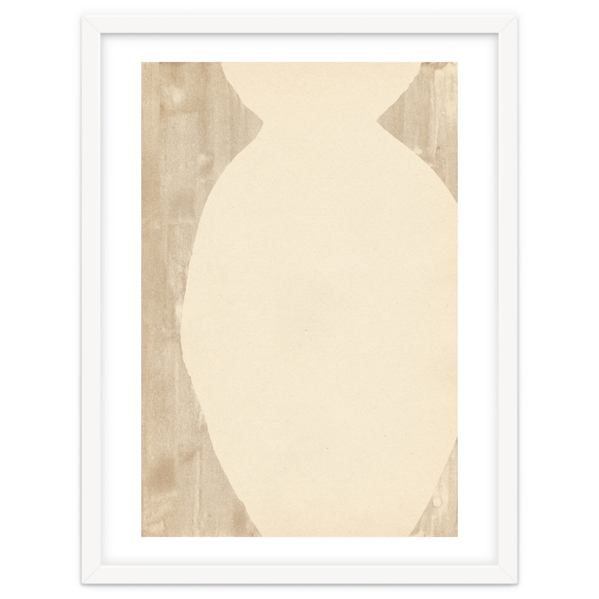 Creame tone vase silhouette