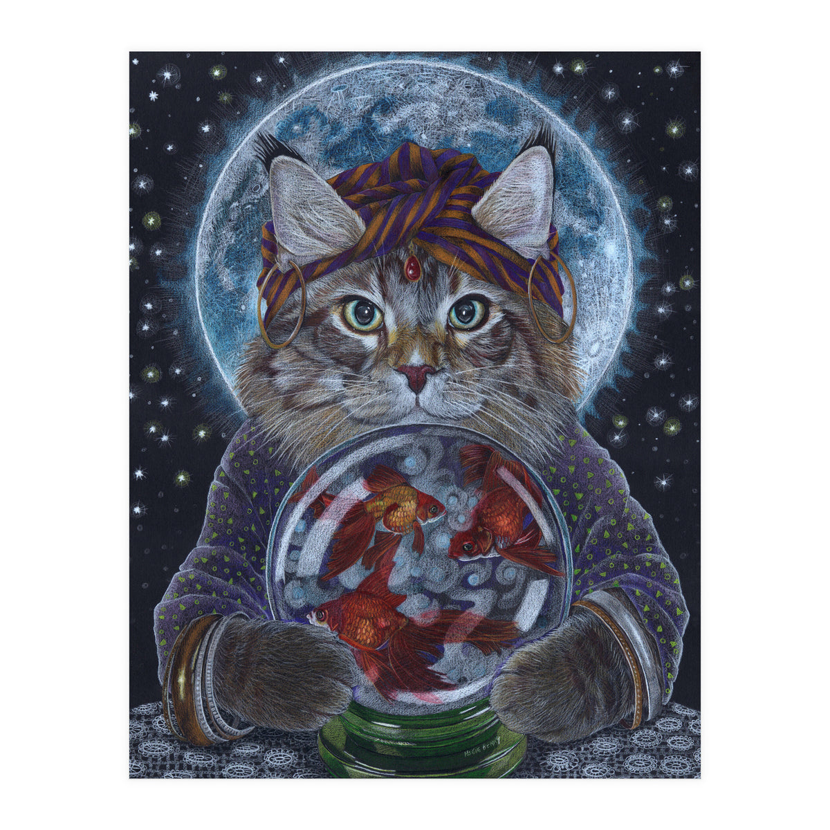 Fortune Teller Cat (Print Only)