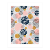 Pattern of abstract textured circles  (Print Only) thumbnail