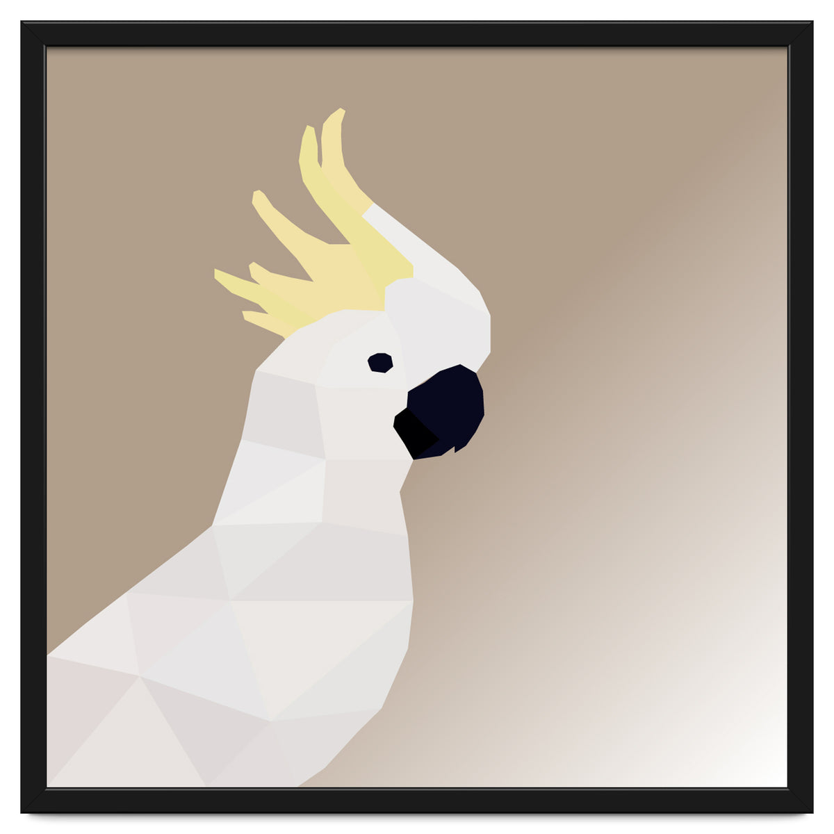 Cockatoo Bird Low Poly Art