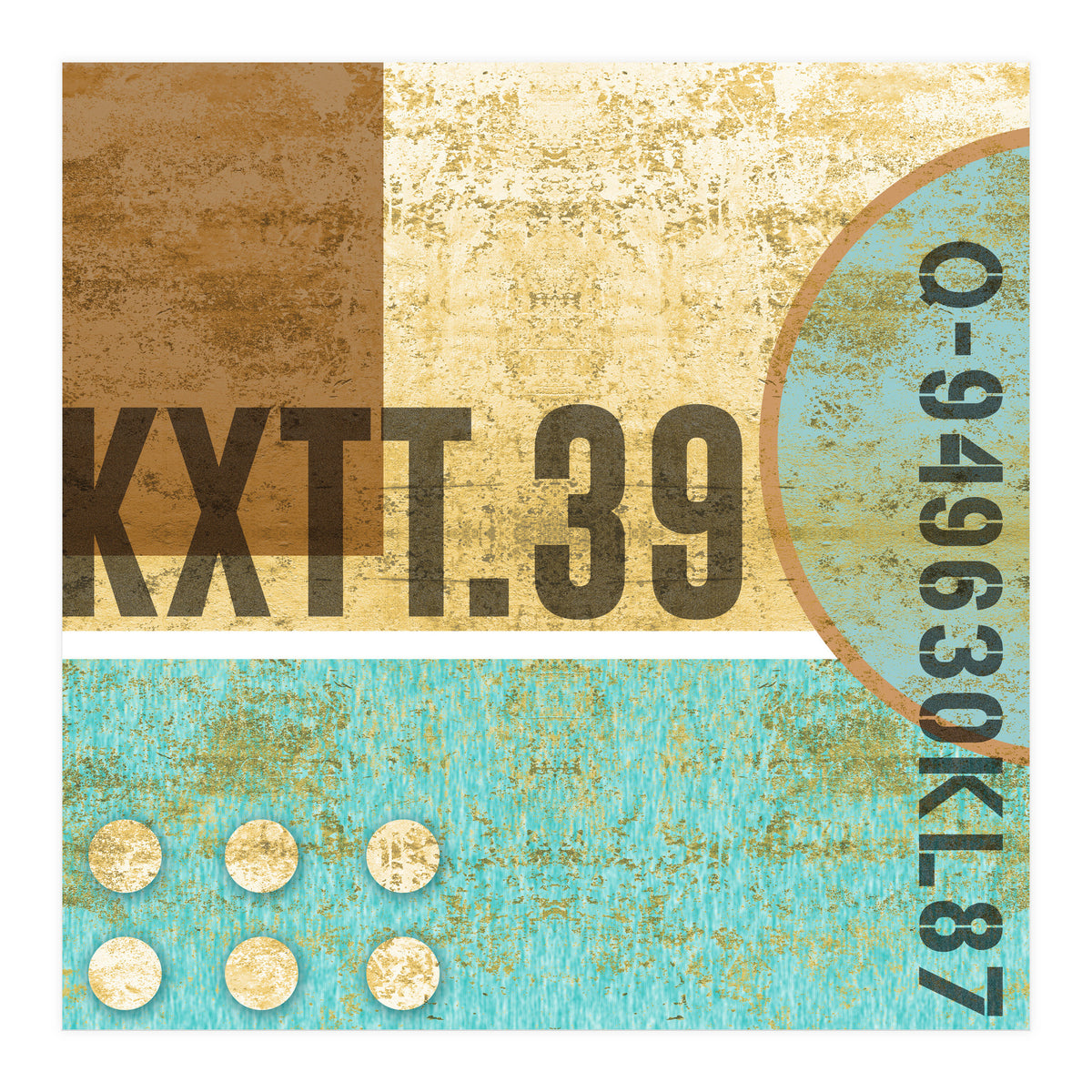 Abstract Industrial Sand And Blue (Print Only)