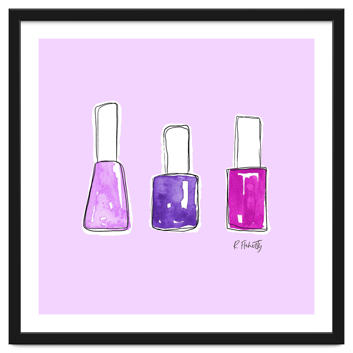 Nail Polish Watercolour | Purple