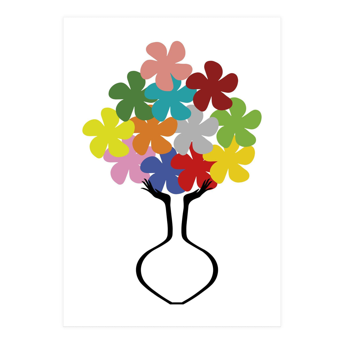 HOLDING SOME FLOWERS (Print Only)