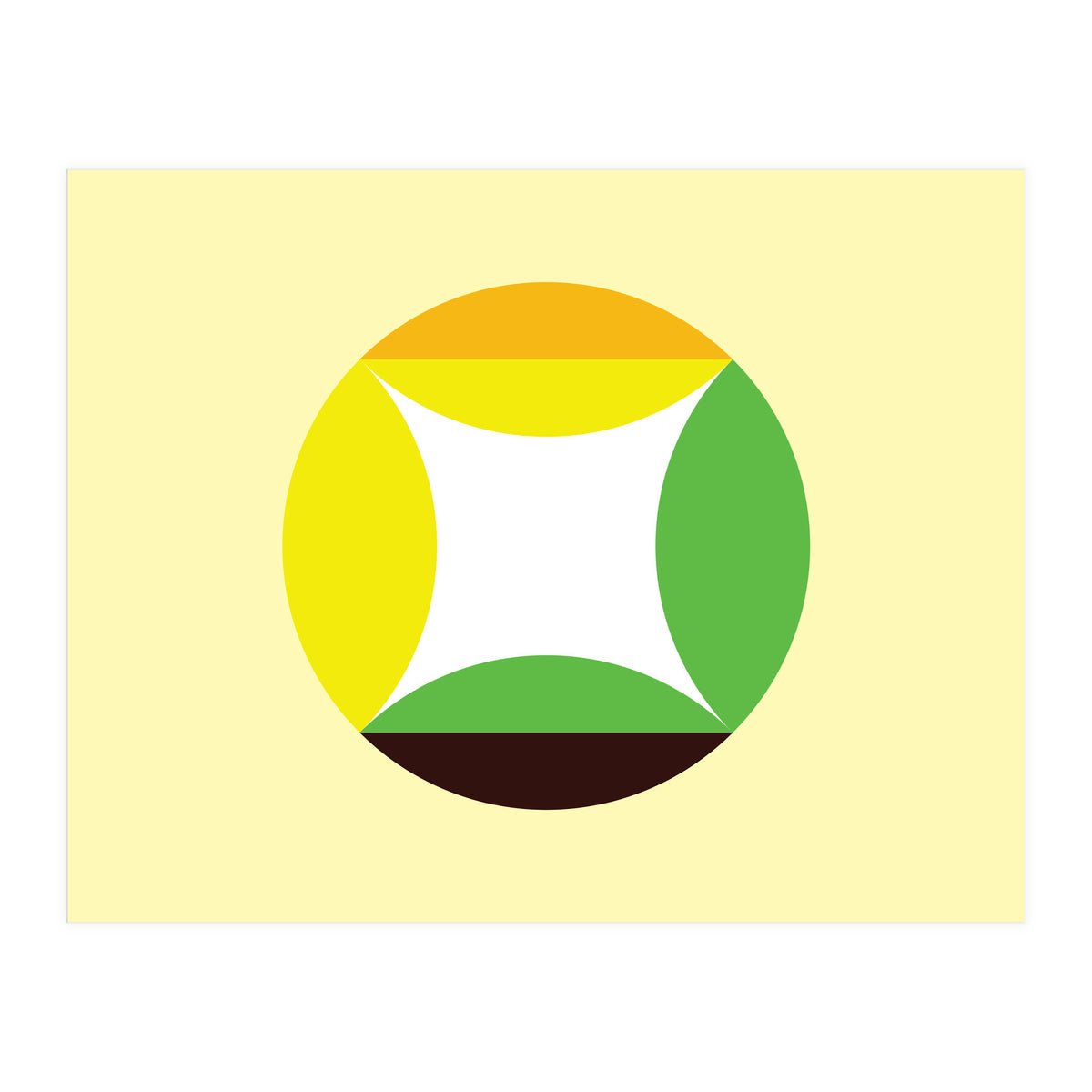 Geometric Shapes No. 21 - yellow, green & orange (Print Only)