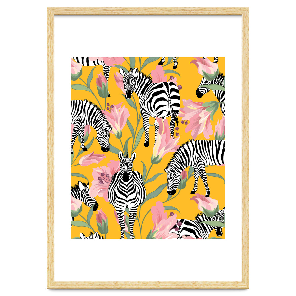 Striped For Life | Zebra Mango Forest | Modern Bohemian Wildlife Jungle | Botanical Nature