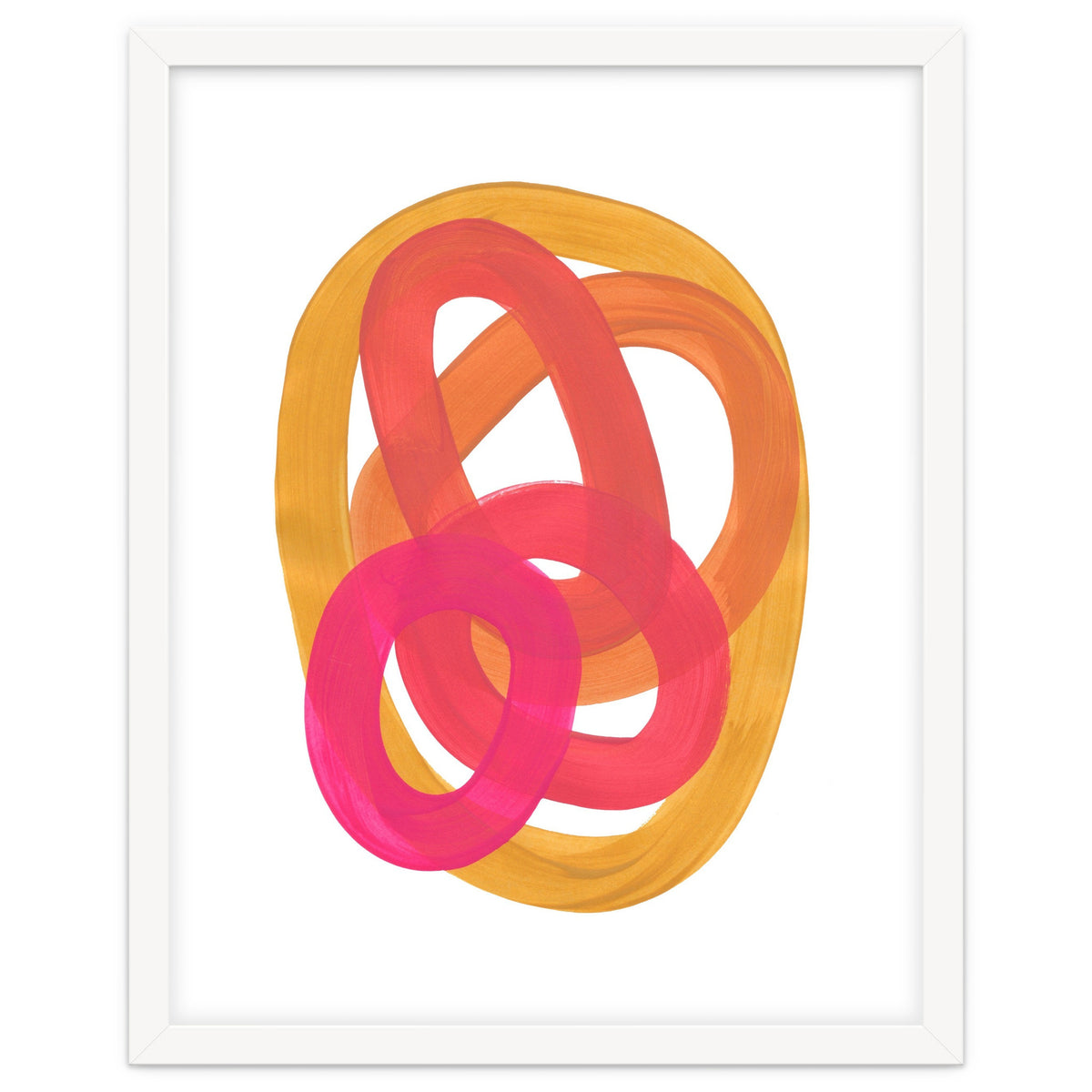 Warm Candy Colors Magenta Yellow Nesting Circles Ombre