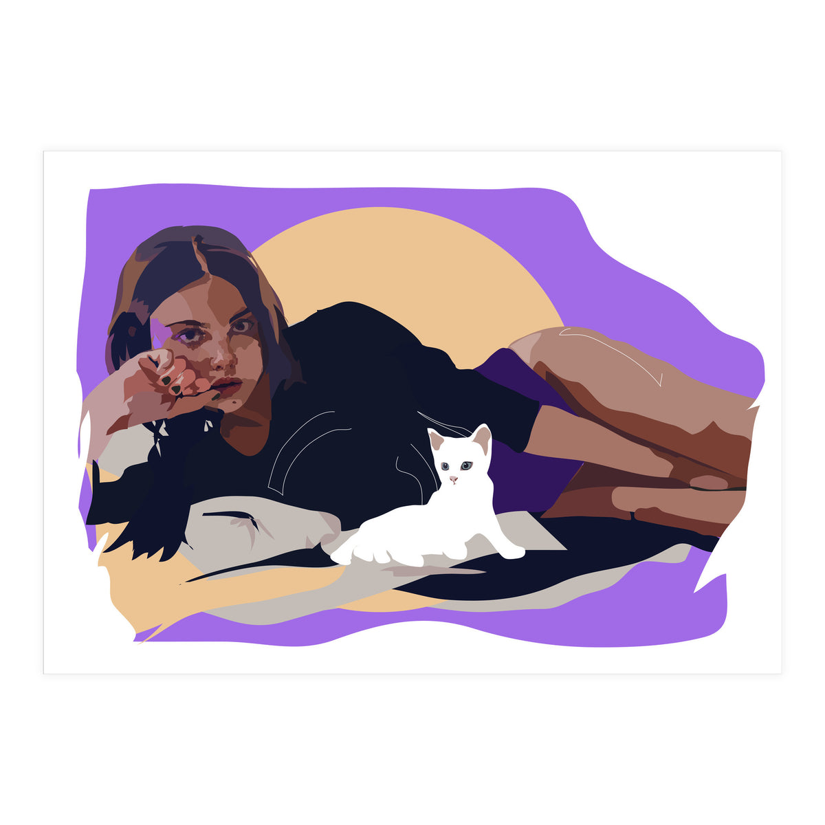 Sunset Kitten (Print Only)